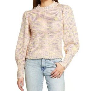 NWT All in Favor WOOL BLEND Multicolor Knit Sweater Women's Size S